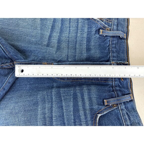 Levis Denim Frayed Hem Button Fly DIY Cut Off Shorts Size W30 - Picture 14 of 15